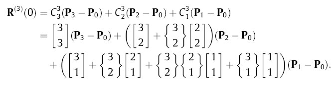 On the derivative formula of a rational Bezier curve at a corner