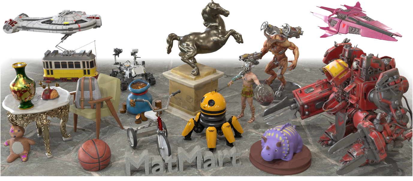 MatMart: Material Reconstruction of 3D Objects via Diffusion — representative figure from the paper